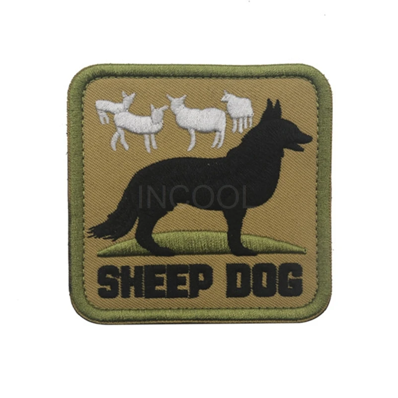 Embroidery Patch Sheep Dog Sheepdog Morale Patch Tactical Emblem Badges