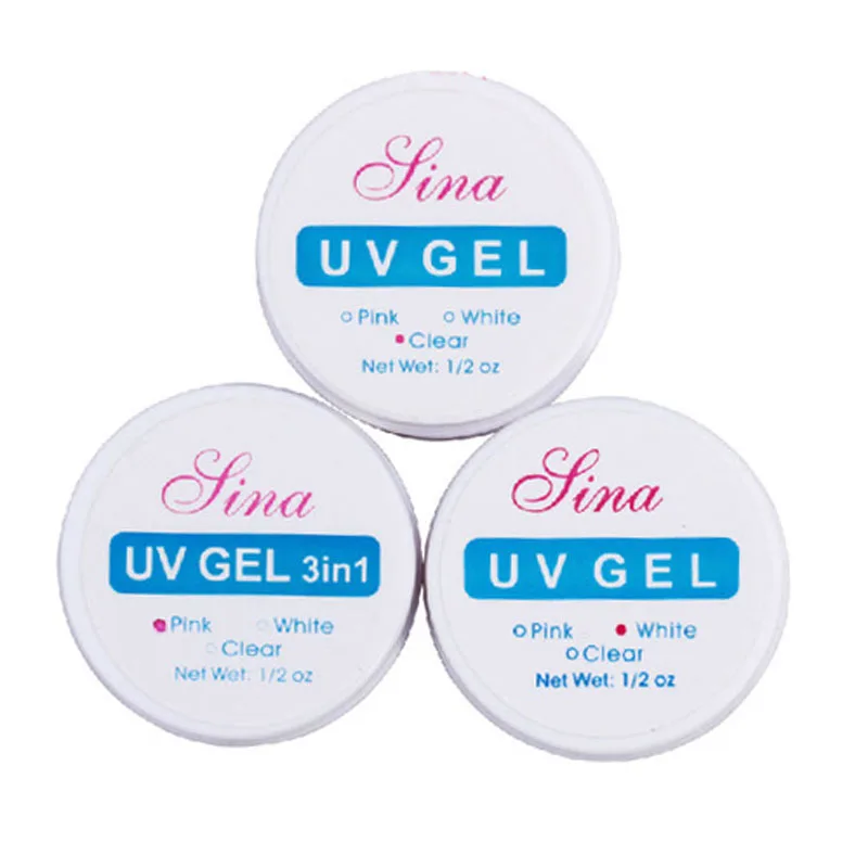 

Clear Nail Art UV Builder Gel Manicure Tips Glue Kit for Nail Polish Decal Drop Ship