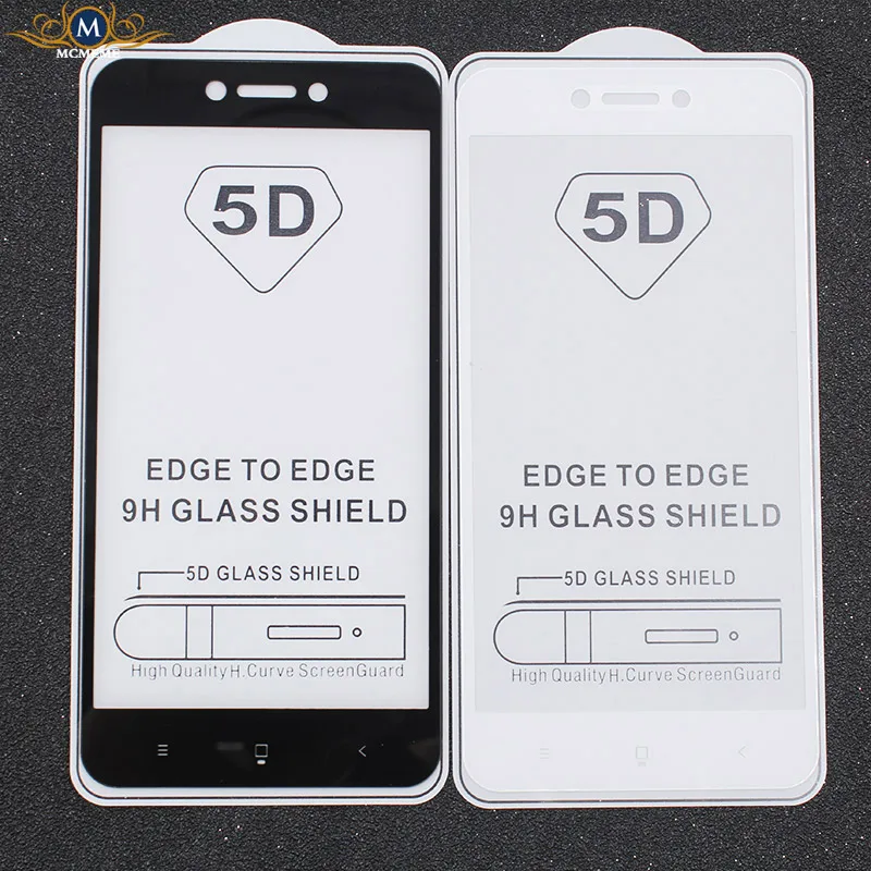5D полное клеевое покрытие закаленное стекло Xiaomi Redmi 5A Защитная пленка для экрана