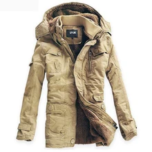 Мода Зимняя Куртка Мужчины Дышащий Тепло Outdwear Руно Пальто Парки Утолщение Случайные Хлопка-Ватник 3XL 5XL 228