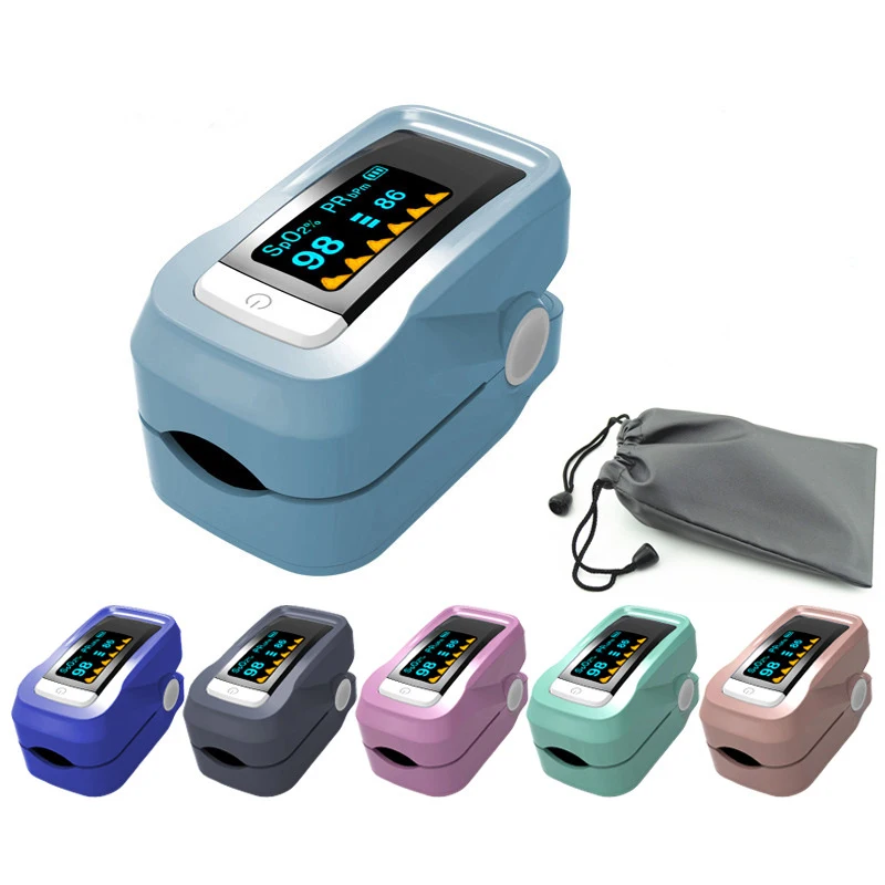 Finger Pulse Oximeter With Case Fingertip Oximetro de pulso de dedo LED