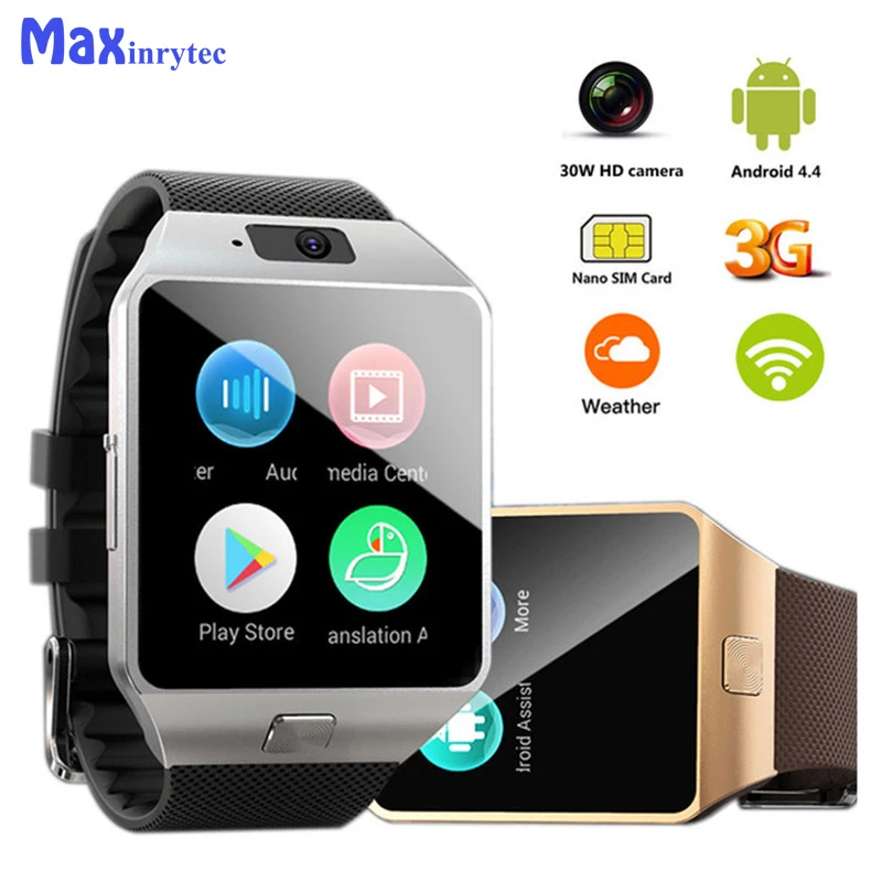 

3G WIFI QW09 Business Style Smart Watch Bluetooth 4.0+TF Card Touch Screen Smartwatch Men Connect To Android Phone HD Camera MP3