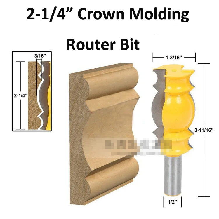 

High quality grade alloy Crown Molding Router Bit 2-1/4 -Inch Shank for carpentry cutter