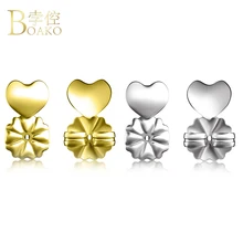 BOAKO Fashion S925 Sterling Silver font b Earring b font Backs Support Hypoallergenic font b Earrings