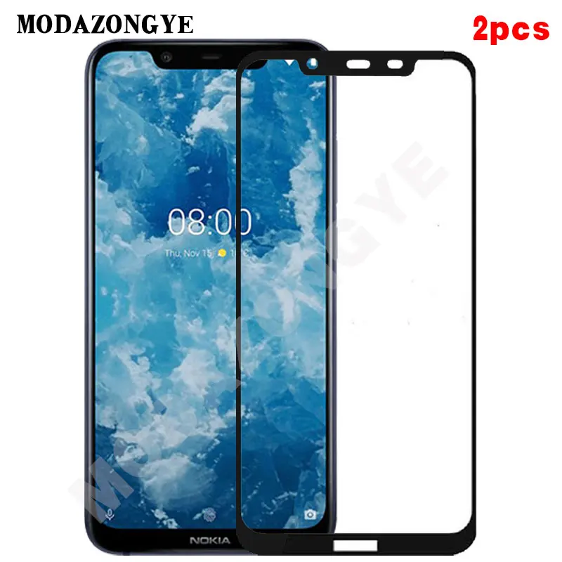 2 шт. для Nokia 8 1 закаленное стекло 2018 защита экрана TA-1119 TA-1128 Phoenix полное покрытие |