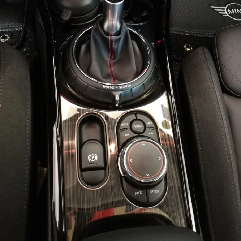 Настоящее углеродное волокно автомобильный держатель стакана воды панель шестерни панель наклейка крышка набор для Mini Cooper F54 Clubman