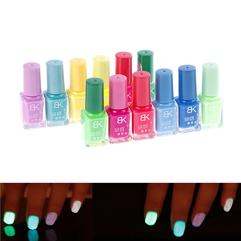 1 бутылка конфеты дизайн ногтей Светящаяся Краска Лак для ногтей светящийся флуоресцентный гель для ногтей светится в темноте стемпинг ногтей покрытие