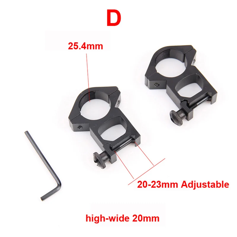11 мм/20 мм металлическая направляющая для охотничьего прицела, крепление для прицела, аксессуары, кронштейн для прицела ласточкин хвост, крепежные кольца с диаметром 25,4 мм