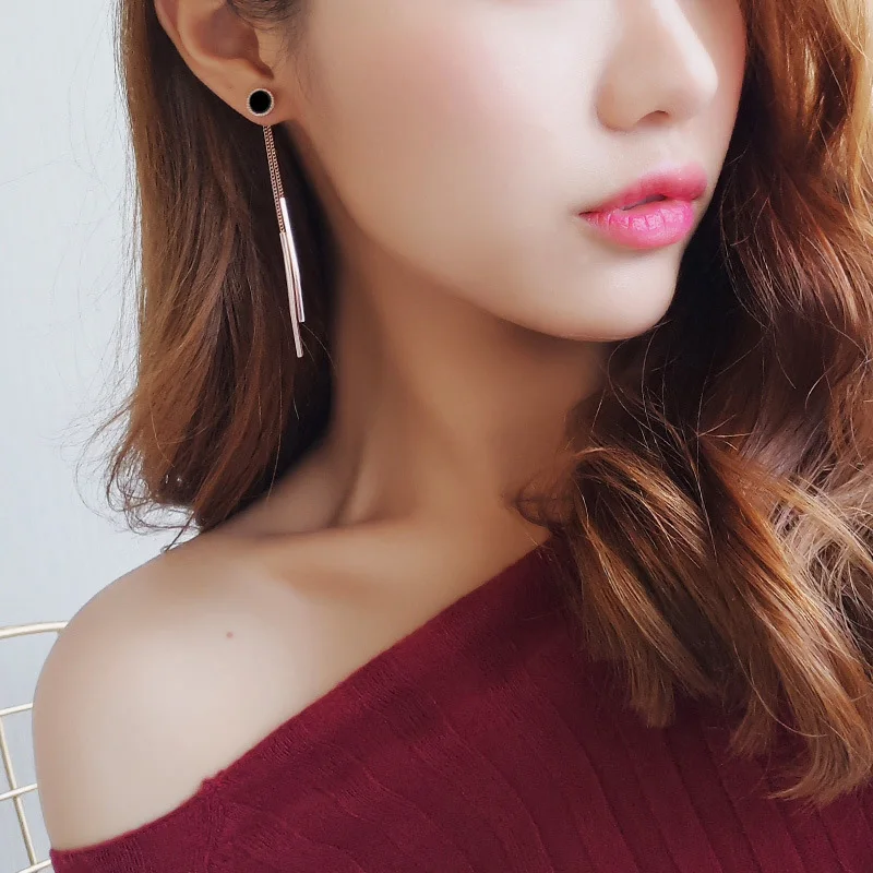 Round Clip Earrings for Women Elegant Fashion Fake Tassel Earrings No Pierced Charm Jewelry Ear Clip Gift