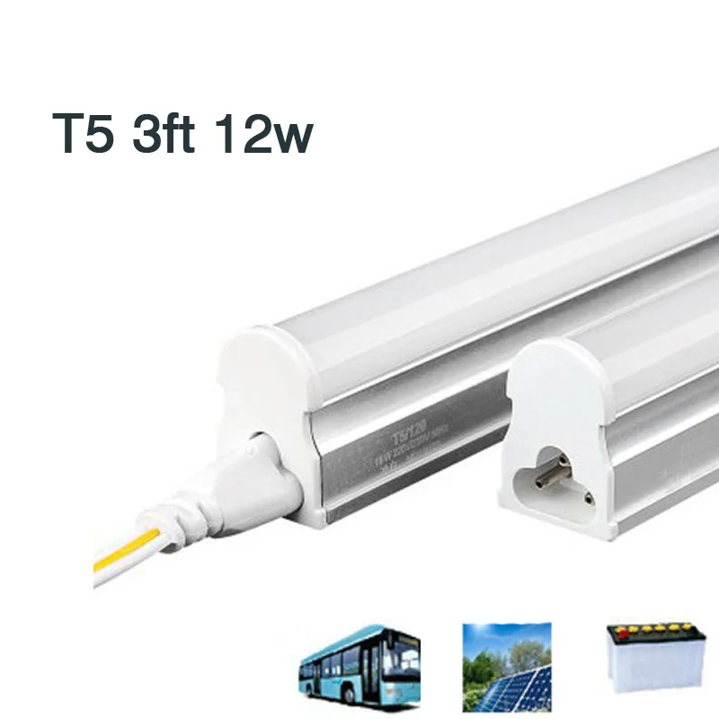 4 Шт./лот T5 3FT LED light tube 12 Вт DC В 24 Лампы Открытый интегрированный трубки Дом На