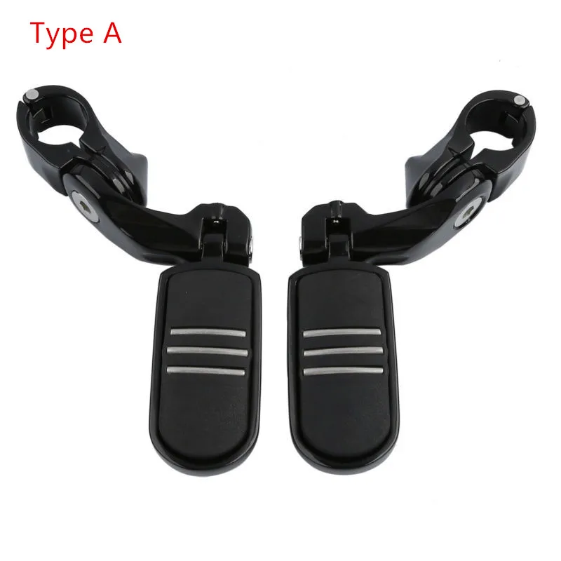 

Universal 1 1/4" 32mm Short & Angled Highway Engine Guard Footpeg Rest For Suzuki Yamaha Honda Harley Road King Touring Street