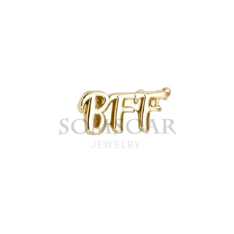 BFF "Предварительная продукта" Somsoar ювелирные изделия новые золотые талисманы для кожаная Обертка Браслет 50 шт./партия - Окраска металла: BFF