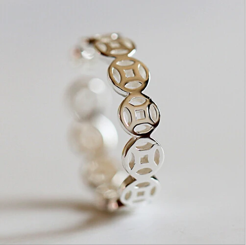 RI145 rings 100% 925 Sterling silver Jewelry Vintage Adjustable rings for women gift