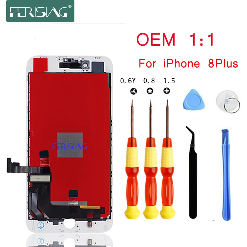 

8P FERISING 100% AAA Original LCD Display For Apple iPhone 8 Plus Replacement Display Touch Screen Digitizer Assembly 8Plus