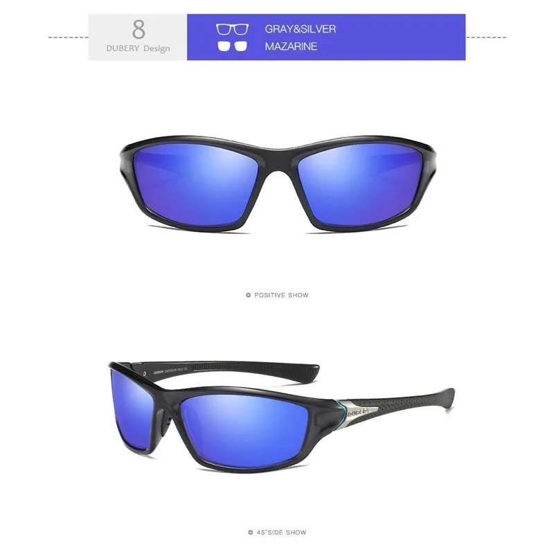 DUBERY поляризационные солнцезащитные очки для мужчин и женщин новые модные очки Винтажные Солнцезащитные очки Спортивные вождения Ретро зеркало роскошный бренд UV400 - Цвет линз: 8