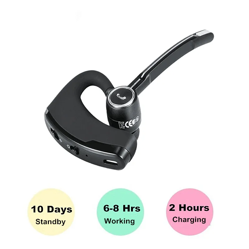 Voice Control Business Bluetooth Headset Earphone Handsfree Wireless Headphones Noise Cancelling Sports Music Bluetooth Earbud (1)