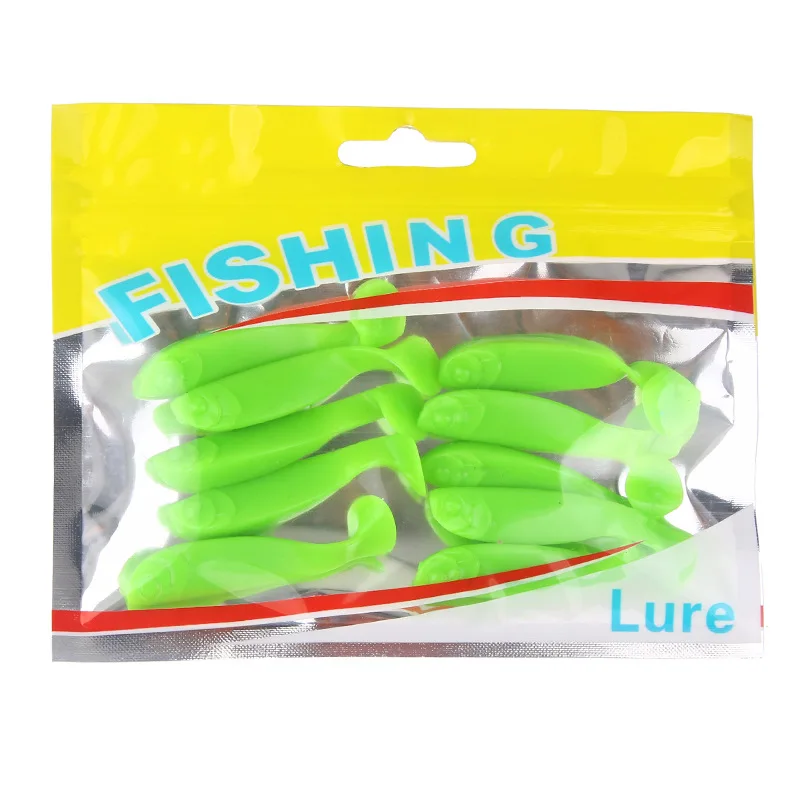 Color Soft Lure Bait Freshwater Fishing 2g/5cm 10/PCS Bionic Fishing Bait T-tail Silicone Bait Fishing Tackle jooyoo