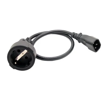 

Best price IEC 320 C14 male to European CEE7 3pin female socket,C14 to EU PDU UPS cable 0.5