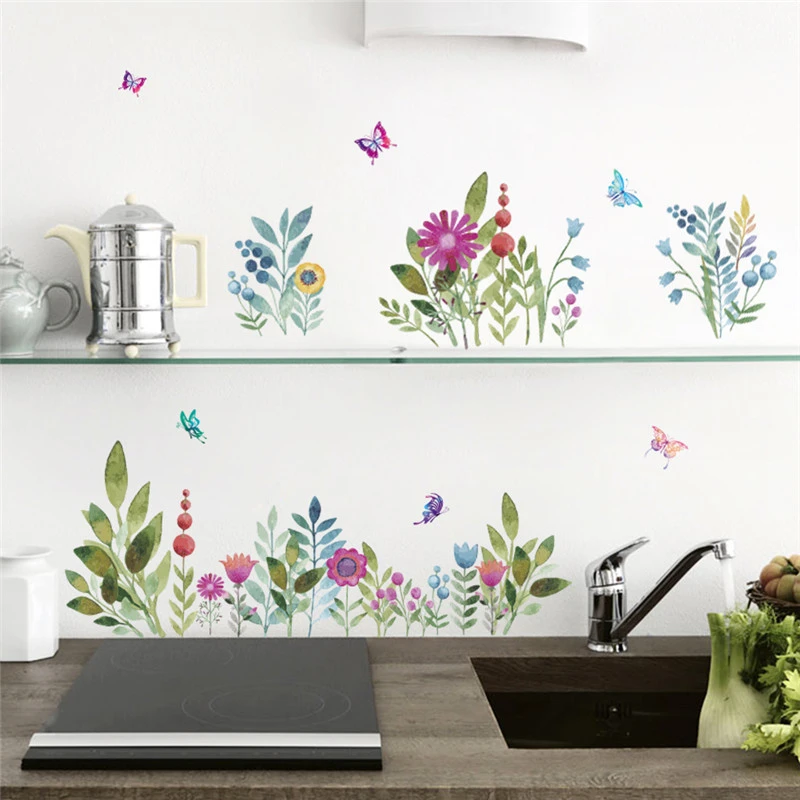 helemaal Hijgend Continent Kleurrijke 3D Vlinders Bloem Bloemen Muurstickers Tuin Muurstickers Kerst  Verjaardagsfeestje Decoratie Koelkast Poster|wall decals|3d butterflywall  sticker - AliExpress