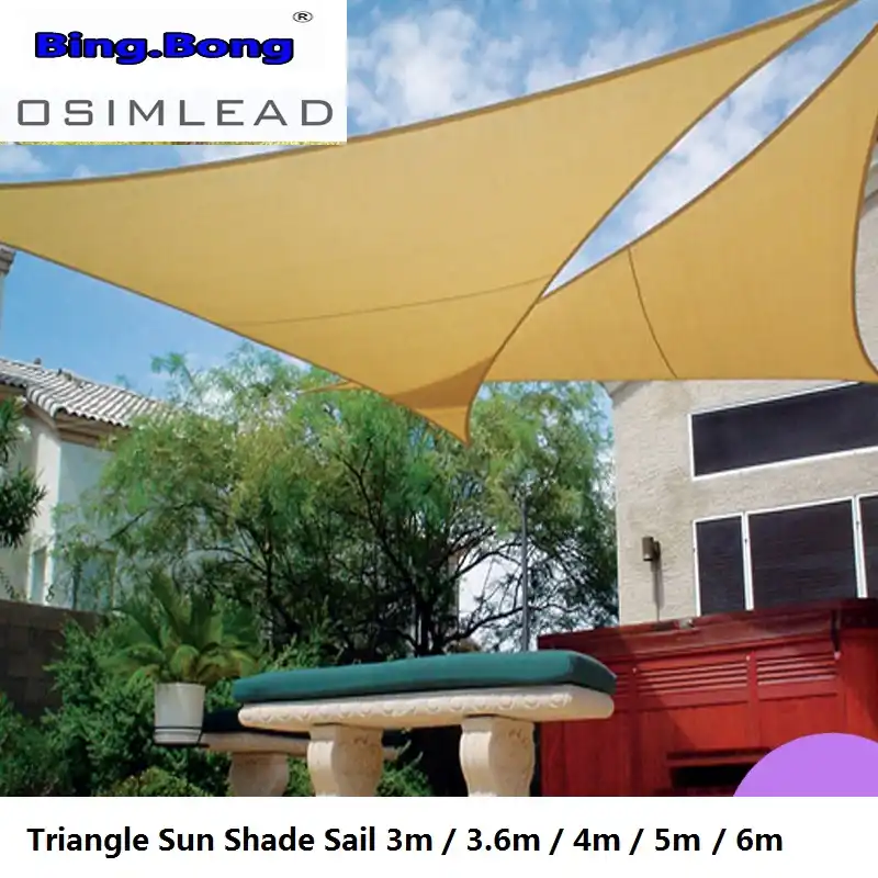 Outdoor Sun Shade Sail Hdpe Triangular 3m 3 6m 5m Taupe Outdoor Sun Shade Sail Hdpe Triangular