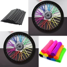 

36Pcs/Pack Motorcycle Wheel Spoke Protector Colorful Motocross Rims Skins Covers Off Road Bike Guard Wraps Kit