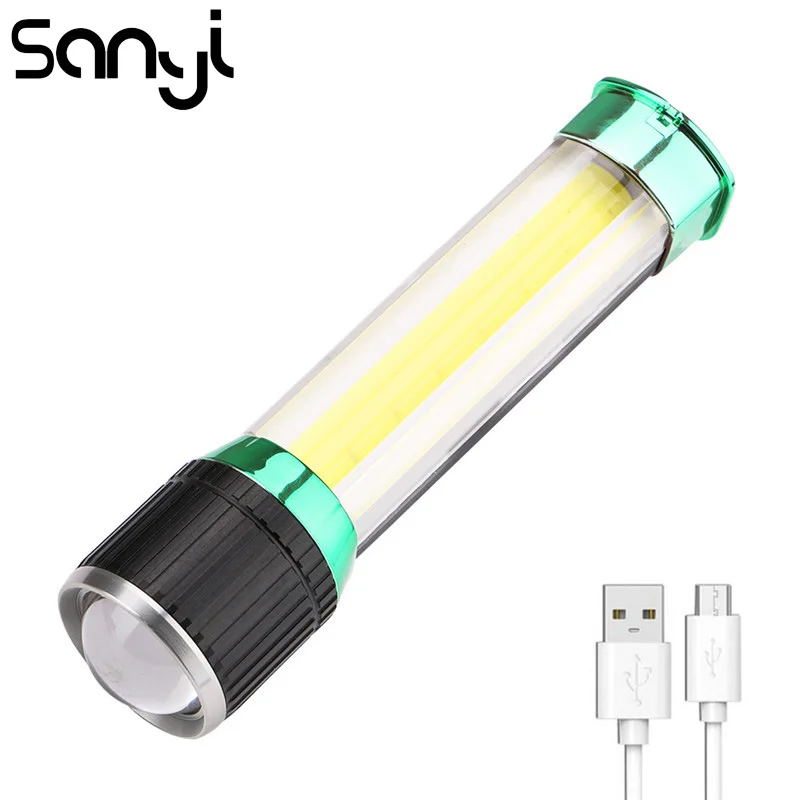 

SANYI 3800LM Inspection Flashlight LED USB Rechargeable Portable Lamp Car Emergency Light 7 Modes for Camping Hunting