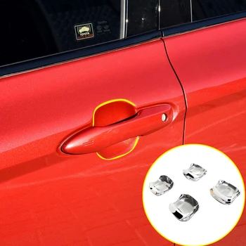 

ABS 4PCS Chromed Exterior Side Door Handle Cover Trim for 2018 Toyota Camry XV70