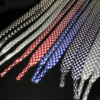 

Black&White&Grey flat Luminous LACES Highlighted Reflective SHOELACES Suitable for all shoes