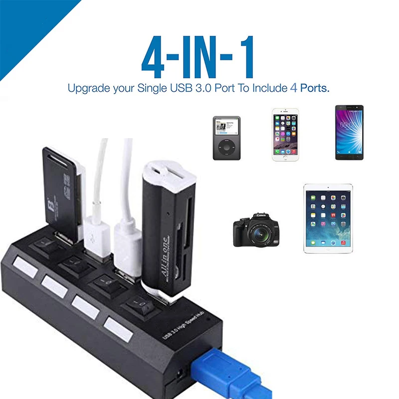 4 Ports Super Speed USB HUB 3 0 5Gbps Micro USB 3 0 HUB High Quality 2