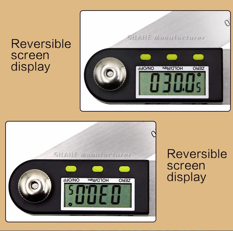 300 мм 12 дюймов из нержавеющей стали, угломер, транспортир, инклинометр, измерительные инструменты, электронный Гониометр, цифровой угломер