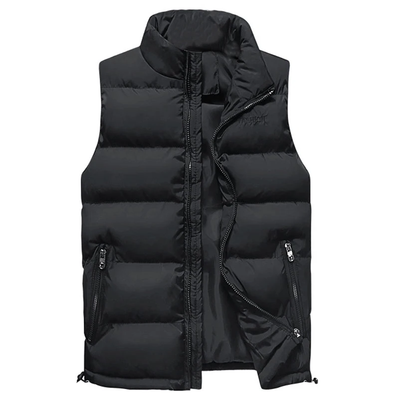 

drop shipping men winter waistcoat Warm Sleeveless Winter Jacket Mens Vest Fashion Autumn Casual Coats M-5XL AXP189