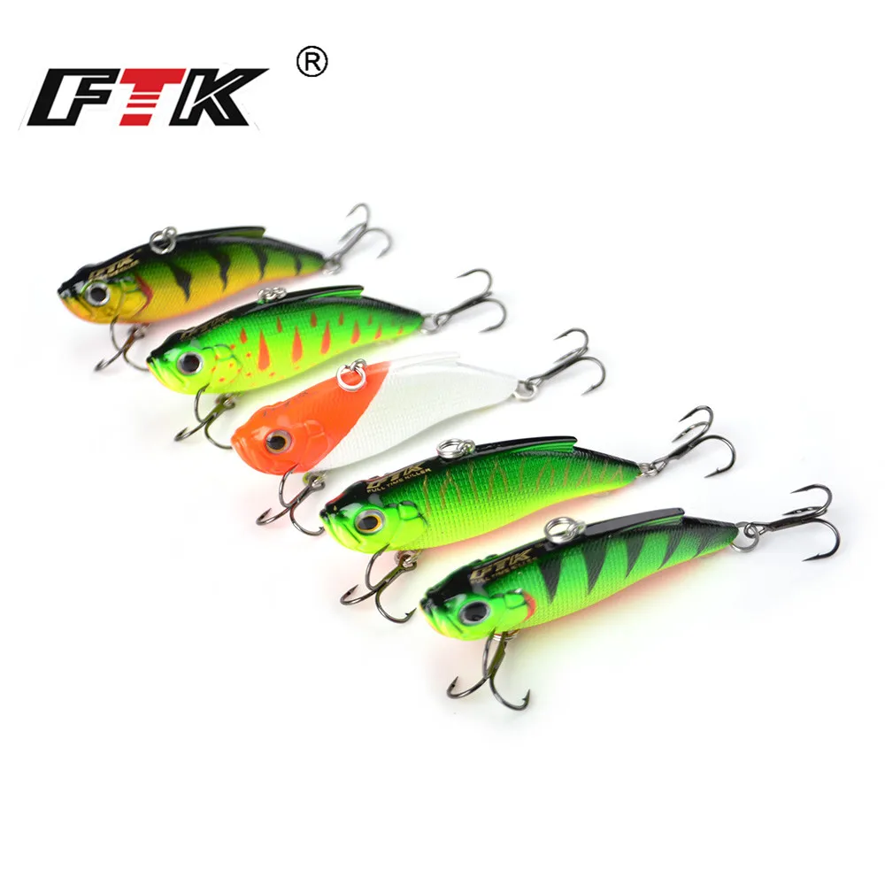 

FTK Fishing Lure Kit Professional Multicolor Hard Minnow Crankbait 5pcs/lot 75mm 16.5g Floating Sinking Swim Bait Wobblers HB