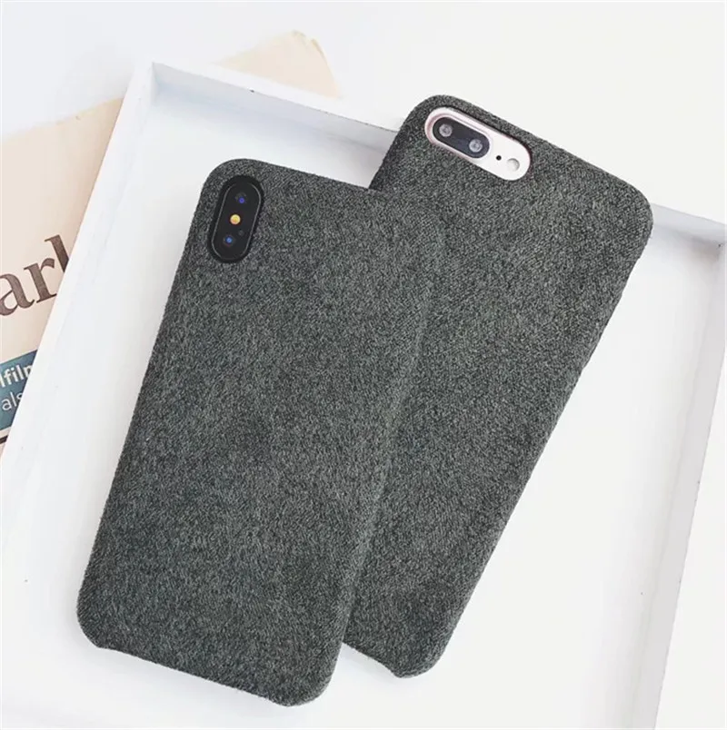 PENGWEISHENG Retro Flannelette Wallet For iPhone X Phone Back protector Case High Quality  For iPhone 6 6s 7 8 plus Cover Case