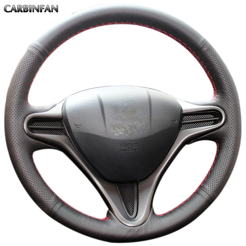 Черный искусственный кожаный чехол рулевого колеса автомобиля для Honda Civic старый Civic 2006-2011