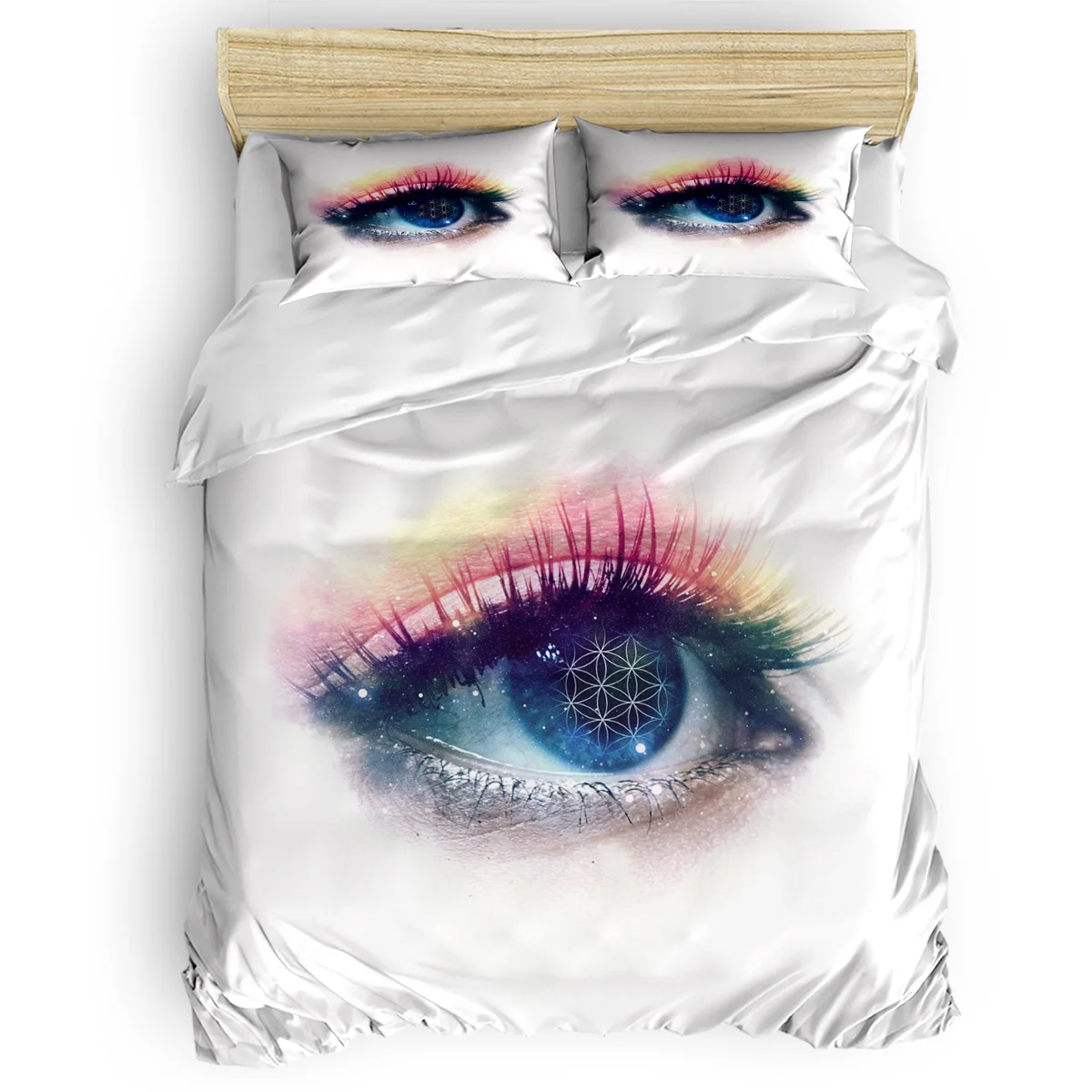 

Flower Of Life Cosmic Vision Duvet Cover 3D Cotton King Size Queen Size Quilt Cover Set Bedclothes Comforter Single Bedding Set
