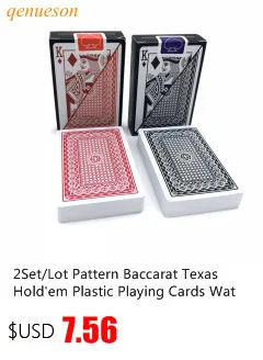 New Hot 2 Sets/Lot Texas Holdem Plastic playing card game poker cards Waterproof and dull polish poker star Board games qenueson