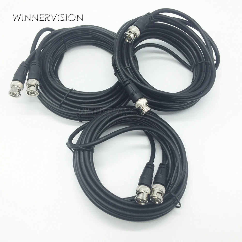 

3pcs 5M(16.4ft) RG58 Coaxial Video Extend Cable BNC Male to BNC Male Plug & Plug For Surveillance CCTV Camera