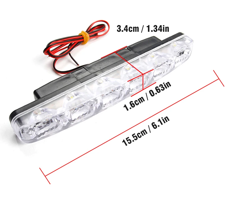 OKEEN 2 шт. светодиодный Автомобильные дневные ходовые огни DRL 6 светодиодный s DC12V 6000K автомобильный светильник источник автомобильный Стайлинг Предупреждение ющий противотуманный фонарь