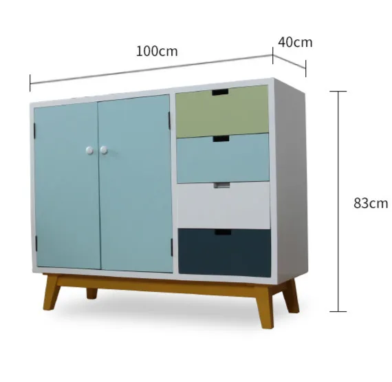 Луи моды гостиной шкафы скандинавские твердой древесины современный минималистский двери с хранения спальня ящик мебель