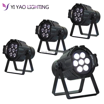 

4pcs/lot DMX Control LED Par 7x12W Aluminum Alloy RGBW 4IN1 Luxury DMX 8 Channels LED Flat Par Light