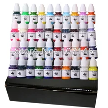 Высокое качество набор мембранного указателся 40 Цвета чернил для татуажа, 1/4 OZ Пигмент 8 мл/бутылка для татуировки Наборы ручки для пистолета Красивая Татуировка Поставки