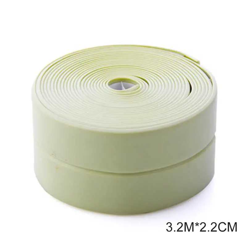 Самоклеящаяся лента для ванной, ванной, душа, туалета, кухни, герметичная водостойкая клейкая лента, PAK55 - Цвет: green3.2Mx2.2cm