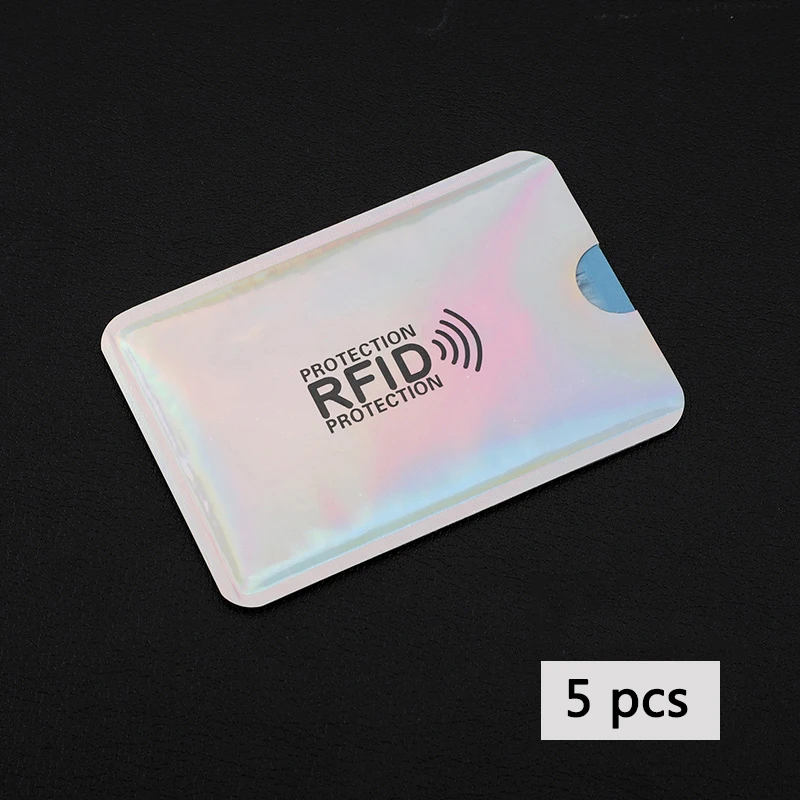 10 шт. ПВХ Id кредитный держатель для карт пластиковая карта защитный чехол для защиты кредитных карт держатель для банковской карты Id Card Cover Анти Rfid - Цвет: Colorful Silver