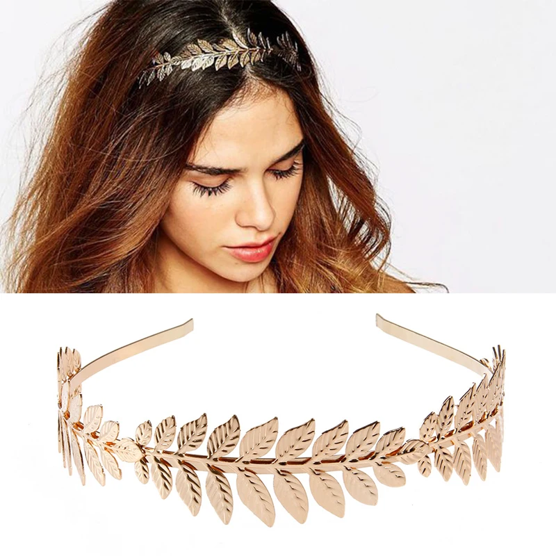 

Women Vintage Goddess Olive Leaf Headband Headdress Hair Band Crown Wedding Chic