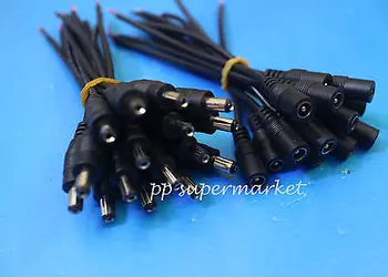 

10pcs 20pcs 50pcs 100pcs 5.5X2.1mm 12V DC Power Plug Female Jack Plug Cable 2 pin 15cm Cord Cable for CCTV LED Strip
