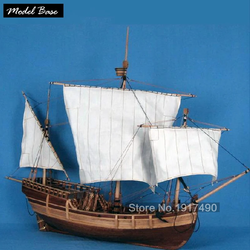 

Wooden Ship Models Kits Train Hobby Model-Wood-Boats 3d Laser Cut Scale 1/50 Model-Ship-Assembly Diy Educational Toy Pinta