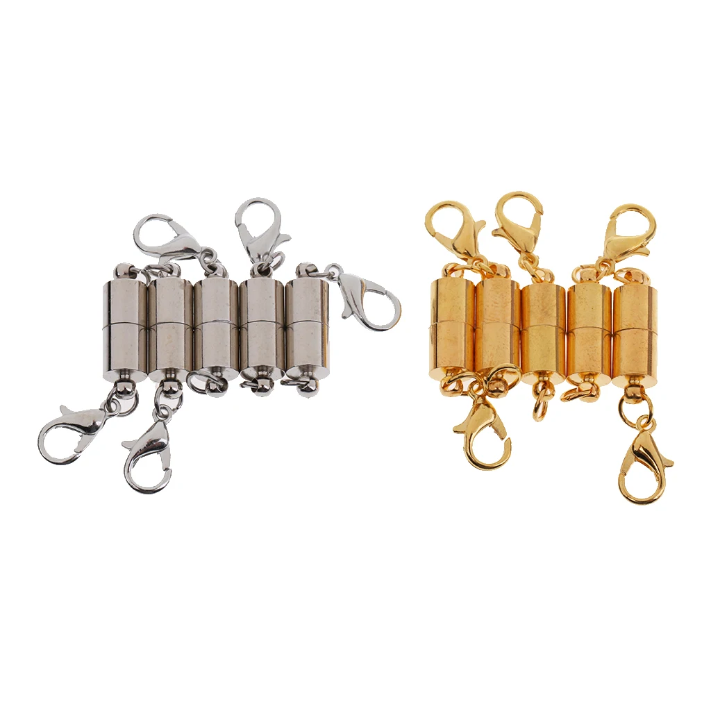 10pcs Magnetic Lobster Clasps Cylinder Magic Clever Clasp Converter Connector DIY Jewelry Making