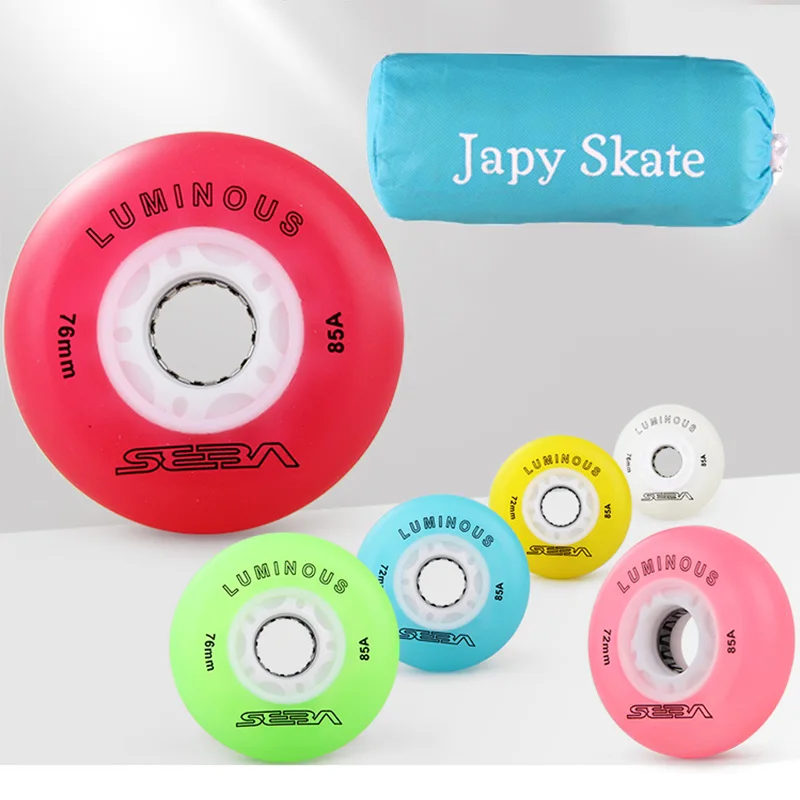 Japy Skate Original SEBA LUMINOUS LED Flash Inline Skate Wheels LED