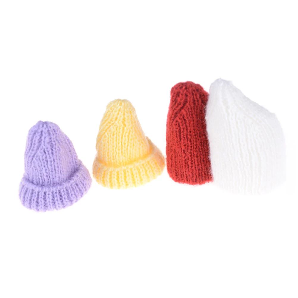 

Cute Handmade Knit Sweater Headwear For Liv Doll Doll Cap 4 Colors Doll Winter Cap Wool Yarn Hat For 1/6 Doll Accessories