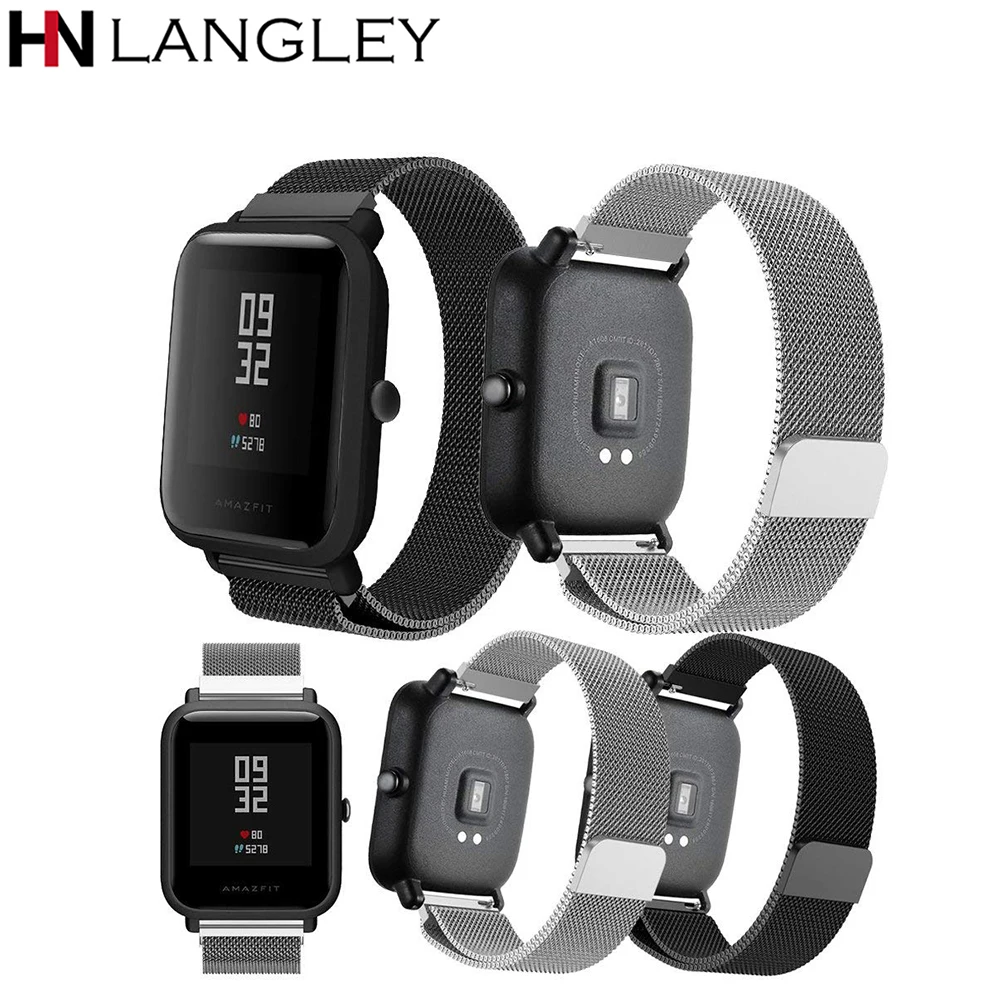 Wristband for Amazfit Strap Metal Stainless Steel for Xiaomi Huami ...